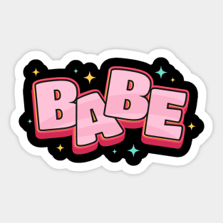 Babe text design Sticker